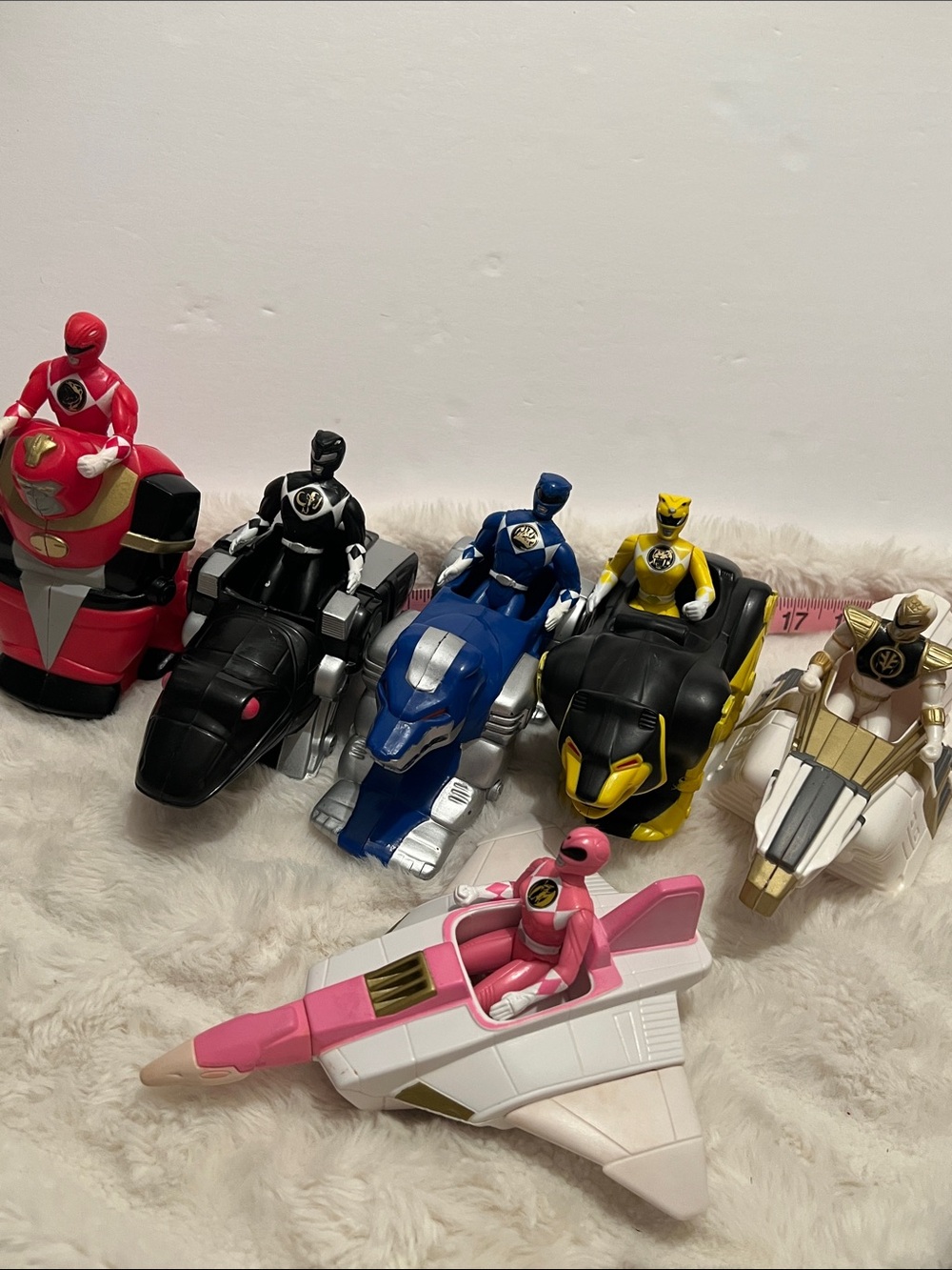 Vintage 1995 McDonald's Power Rangers Movie Complete Set 6 Figures & Zords Lot